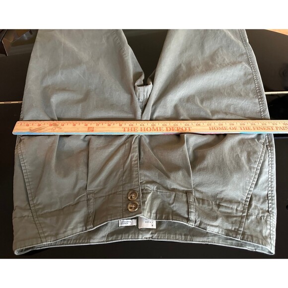 A New Day Olive Green High Rise Pleated Chino Pants Stretch Cotton Lyocell 14 - Picture 10 of 12